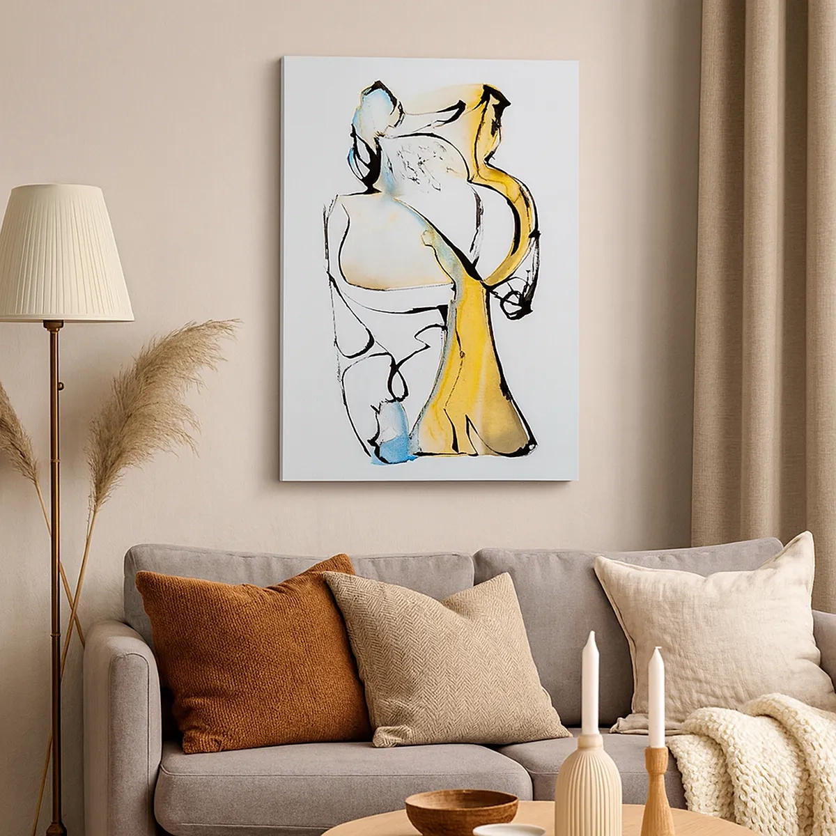 Schilderen op canvas - Glazen abstractie - 50x70 cm