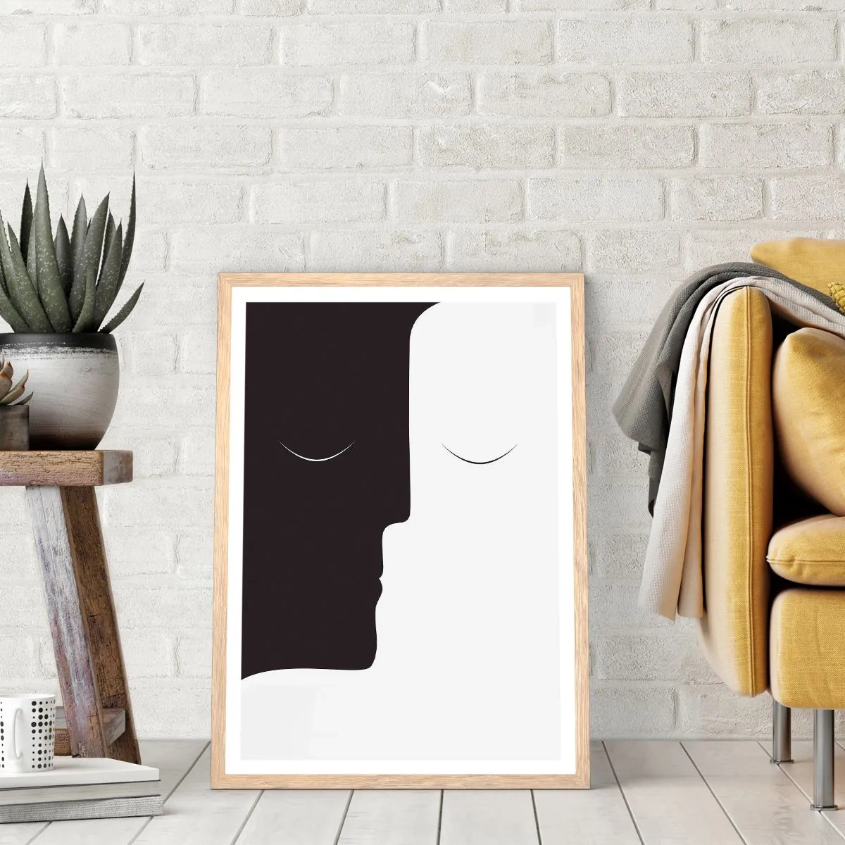 Een poster in een licht eiken lijst - Eenheid van tegenstellingen - 61x91 cm