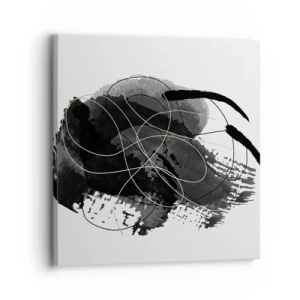 Schilderen op canvas - Gemaakt uit zwart - 30x30 cm