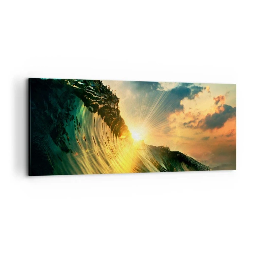 Schilderen op canvas - Surfer, waar ben je? - 120x50 cm