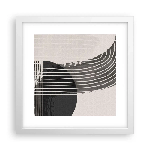 Poster in een witte lijst - Daar en terug - 30x30 cm