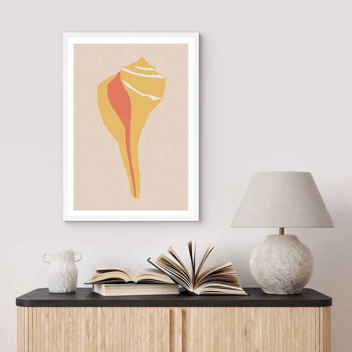 Poster in een witte lijst - Organische abstractie – groei - 30x40 cm