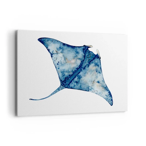 Schilderen op canvas - Leven in blauw - 100x70 cm