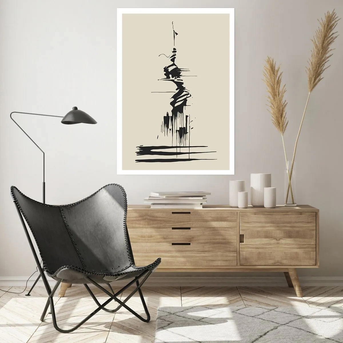 Poster - Overhaaste abstractie - 70x100 cm