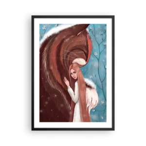 Poster in een zwarte lijst - Een voelbare aanwezigheid - 50x70cm - Welkom in het sprookje - Moderne wanddecoratie voor woonkamer en slaapkamer ARTTOR