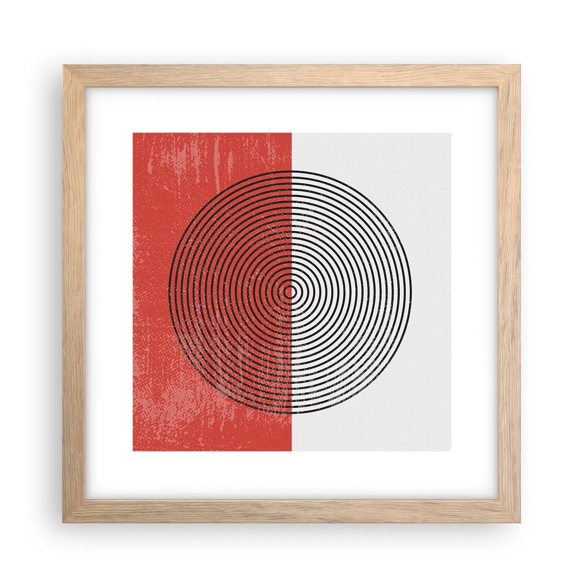 Een poster in een licht eiken lijst - Op de kop geslagen - 30x30 cm