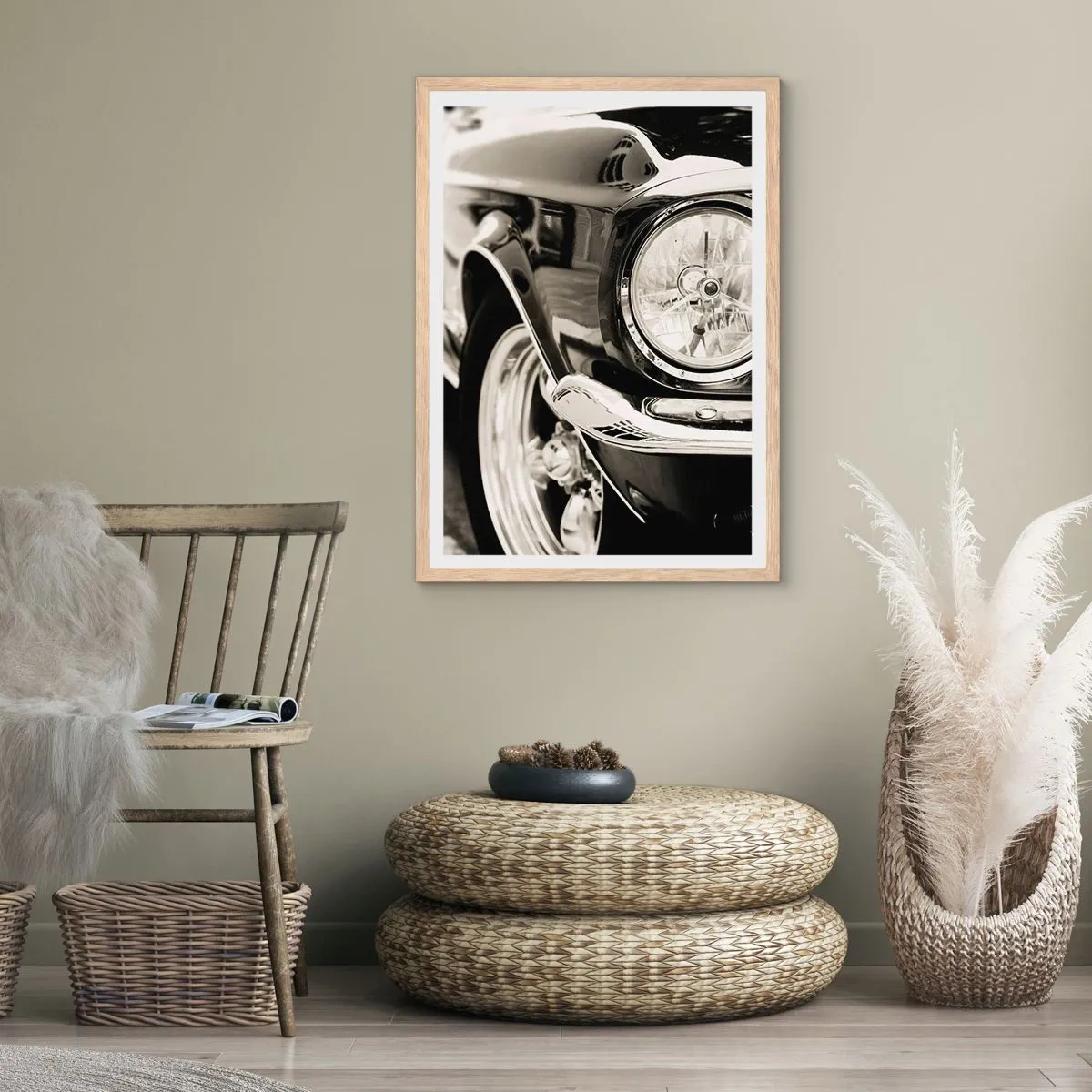 Een poster in een licht eiken lijst - Permanente glans - 70x100 cm