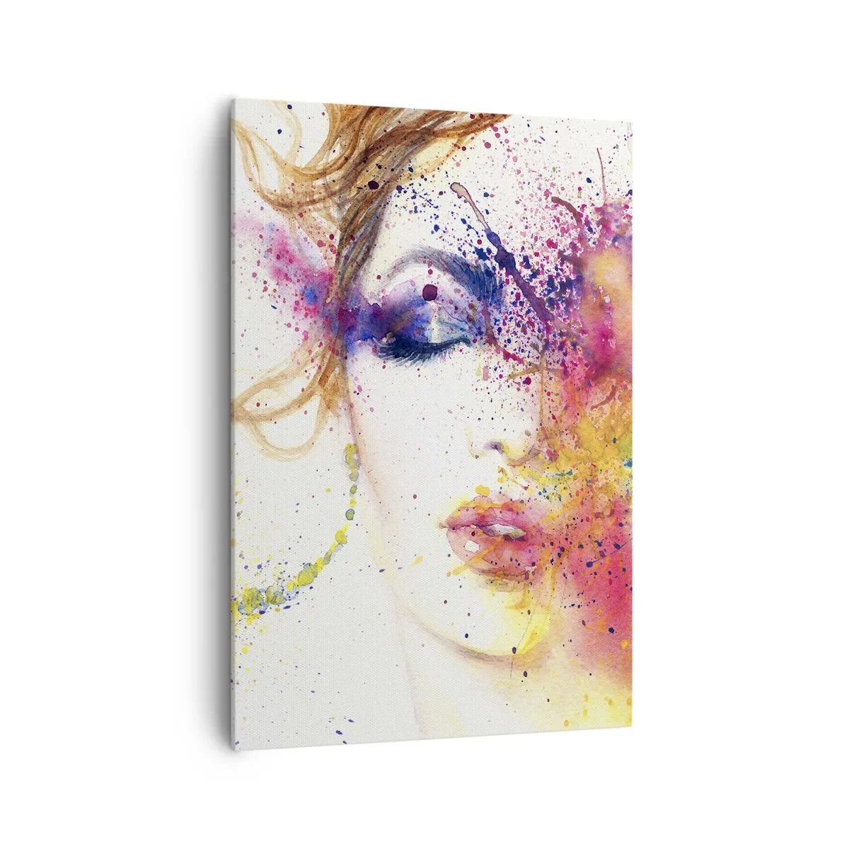 Schilderen op canvas - Regenboogduizeligheid - 70x100 cm