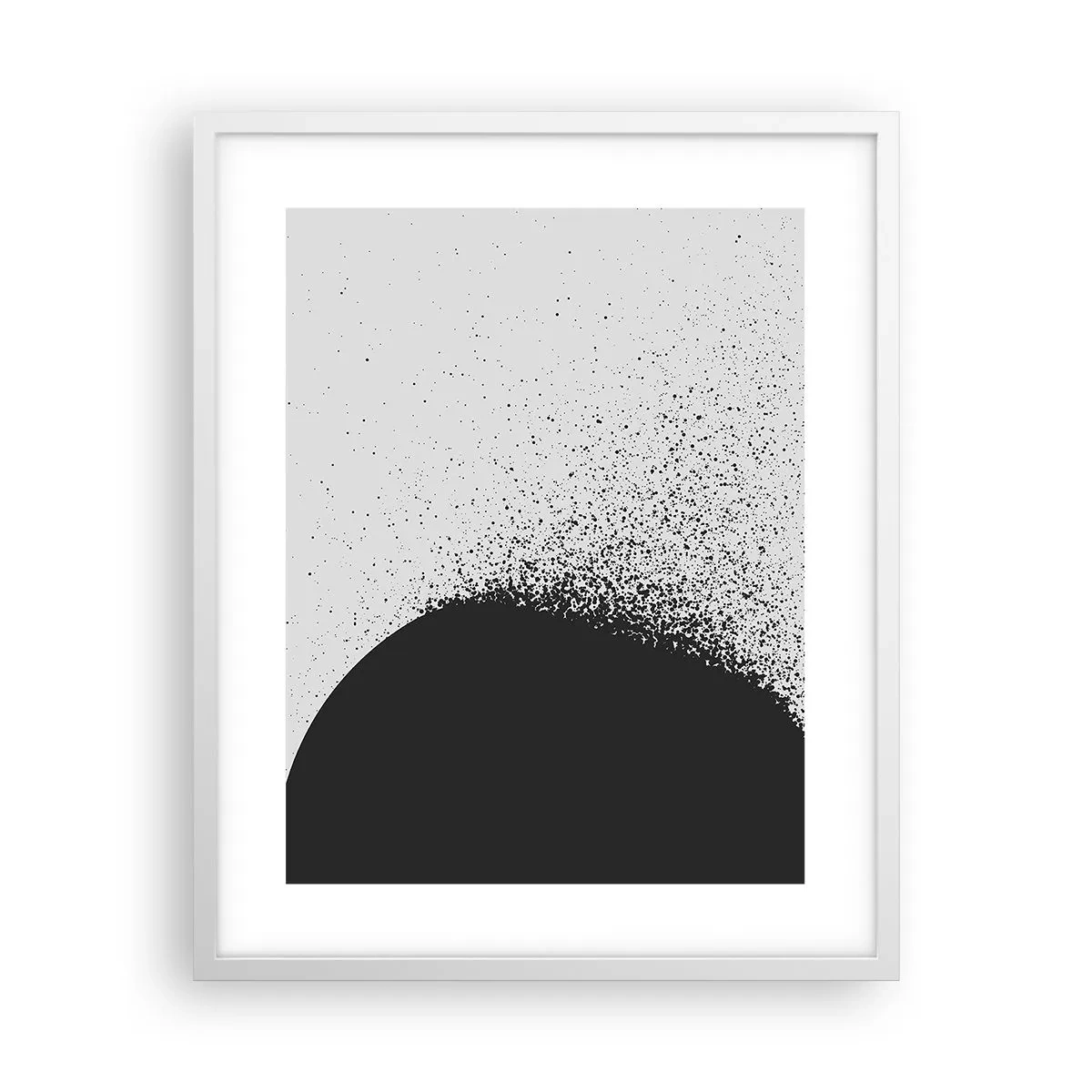 Poster in een witte lijst - Beweging van moleculen - 40x50 cm