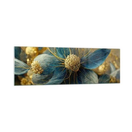 Schilderen op glas - Bloei met goud - 160x50 cm