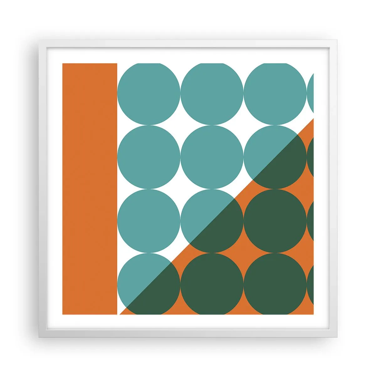 Poster in een witte lijst - Omhoog en diagonaal - 60x60 cm