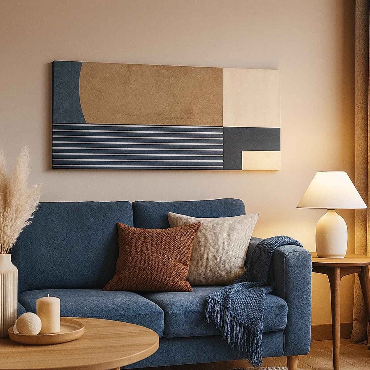 Schilderen op canvas - Een compositie van eenvoud en rondheid - 30x30 cm