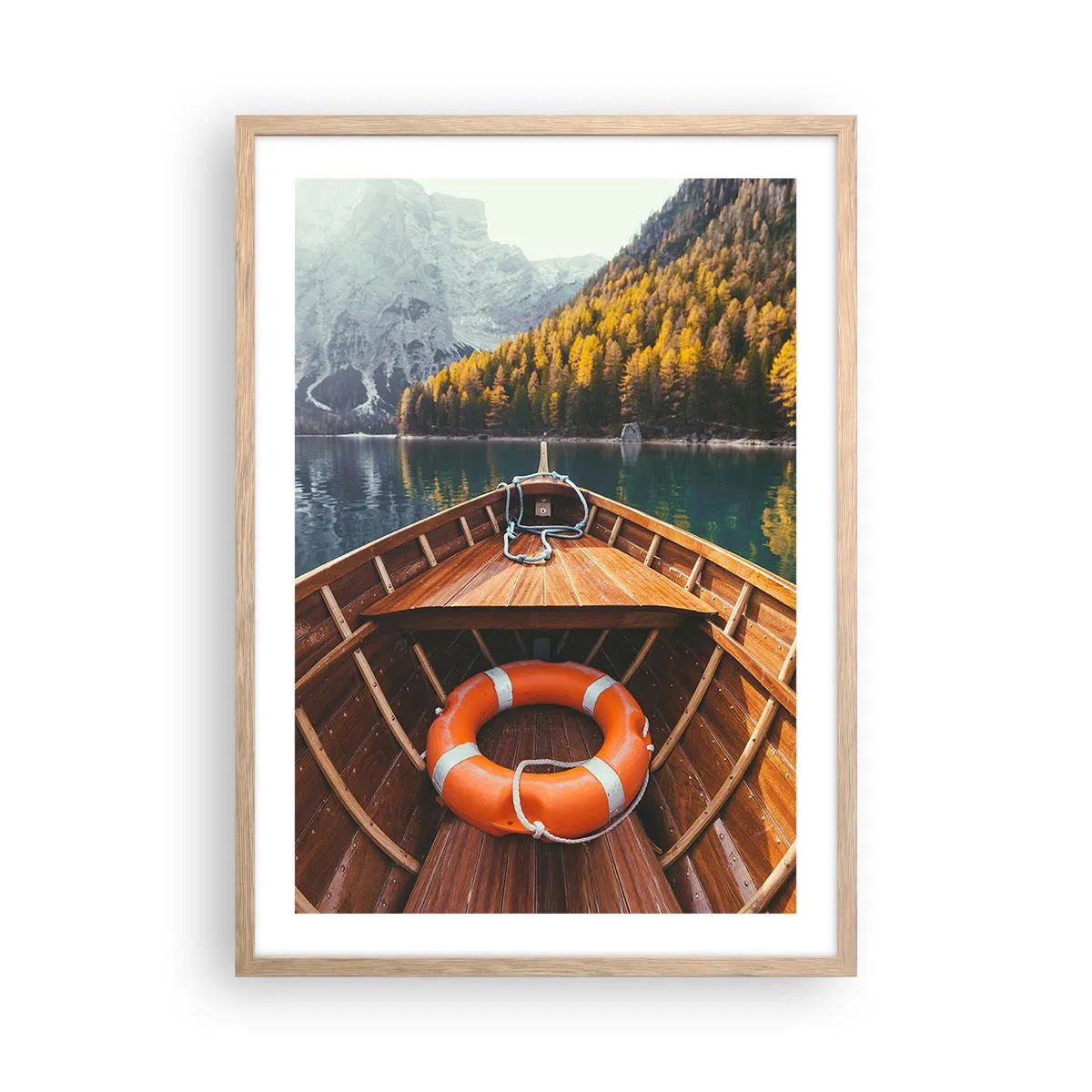 Een poster in een licht eiken lijst - Bergtocht - 50x70 cm
