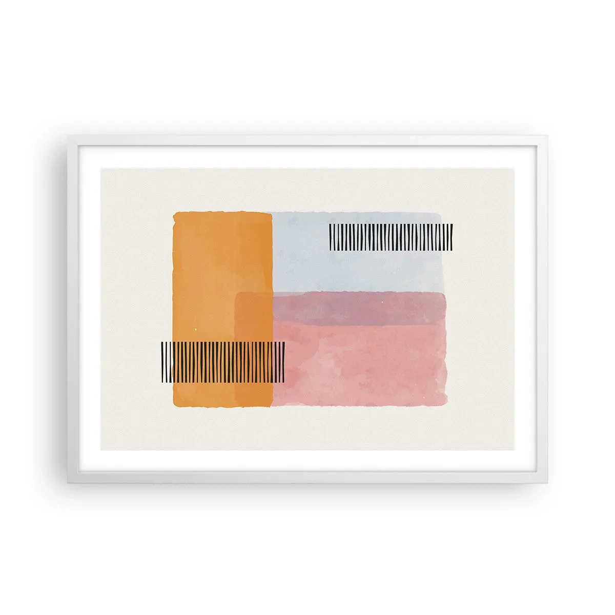 Poster in een witte lijst - Van hoek tot hoek - 70x50 cm