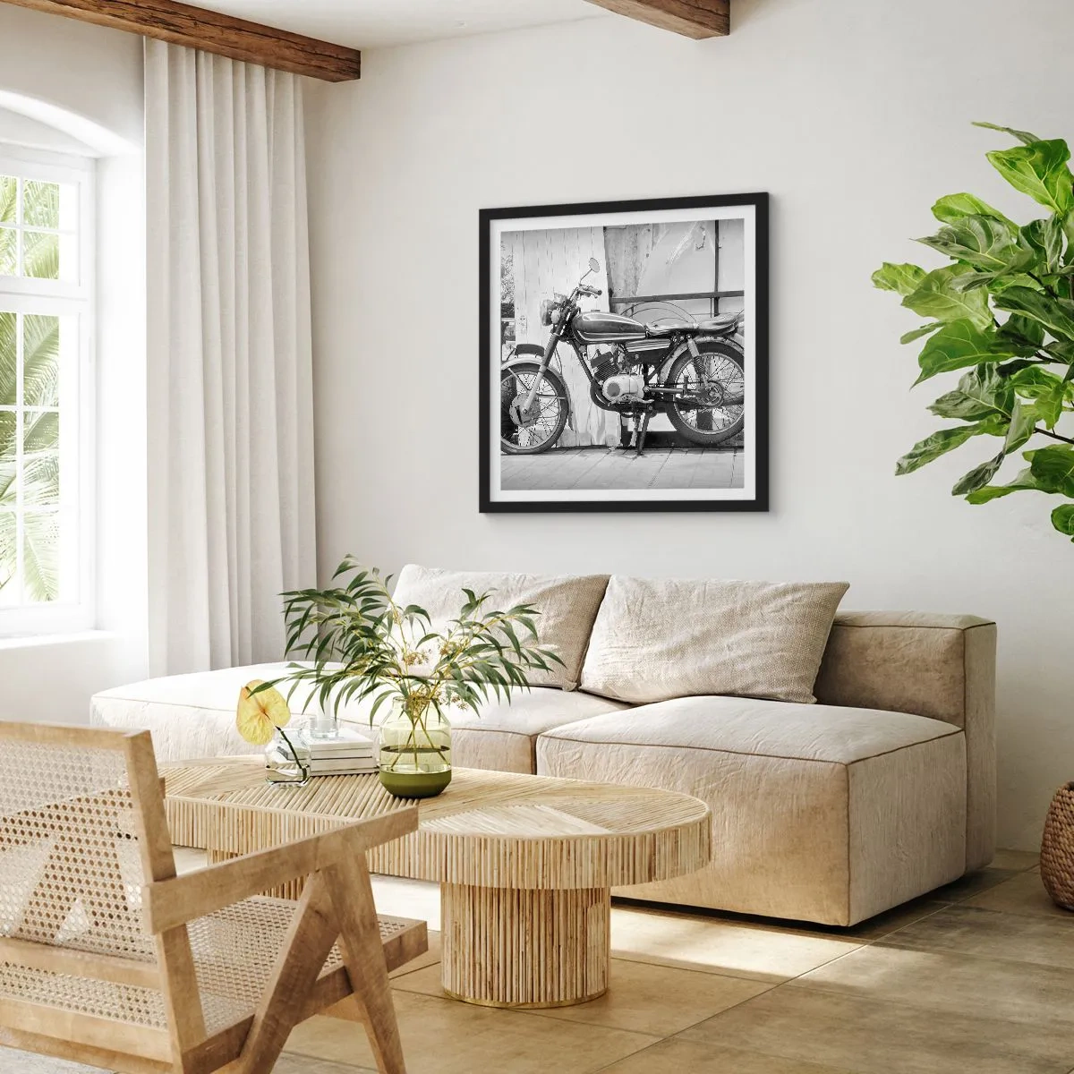 Poster in een zwarte lijst - Klassiek boven alles - 50x50 cm