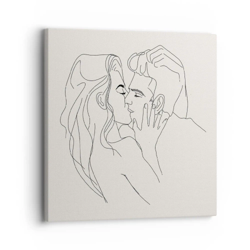 Schilderen op canvas - Verstrikt in gevoel - 30x30 cm
