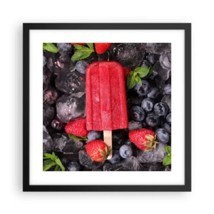 Poster in een zwarte lijst - De smaak van hete zomer - 40x40 cm