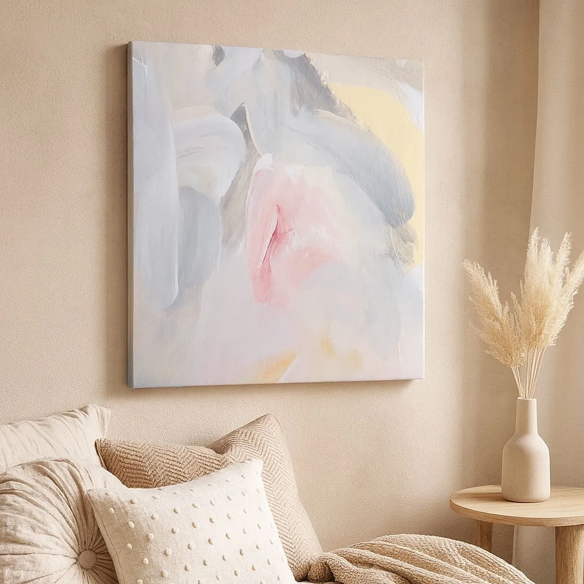 Schilderen op canvas - In een pastelkleurige wereld - 30x30 cm