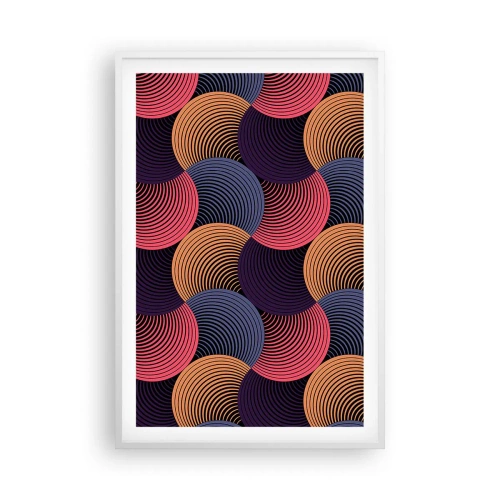 Poster in een witte lijst - In een cirkelvormig ritme - 61x91 cm