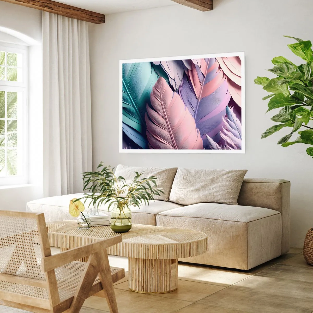 Poster - Vogel chique - 91x61 cm