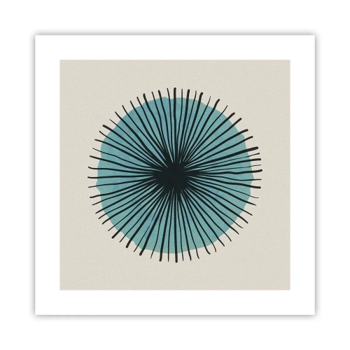 Poster - Stralend in het blauw - 40x40 cm