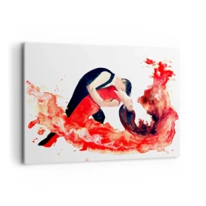 Schilderen op canvas - Tango - een sensuele golf - 100x70 cm