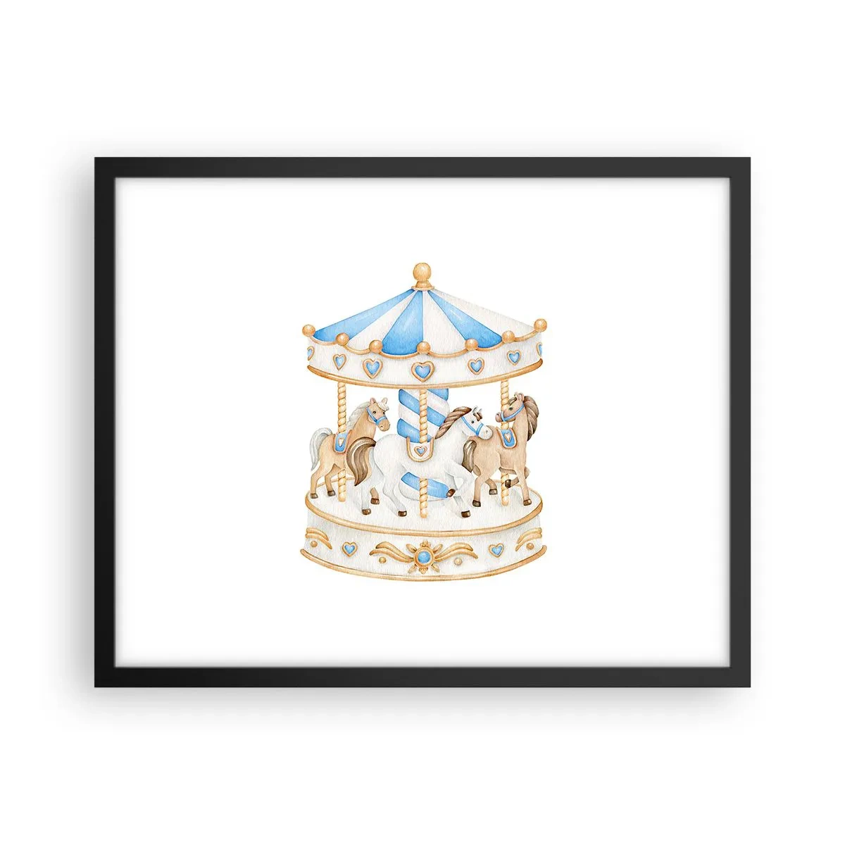 Poster in een zwarte lijst - Zoete jeugd - 50x40 cm