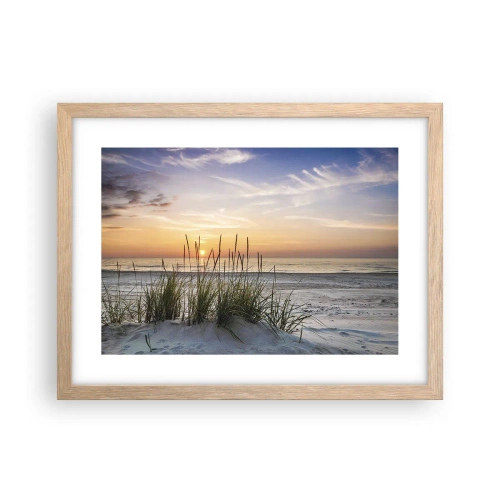 Een poster in een licht eiken lijst - Kijk, denk, voel - 40x30 cm