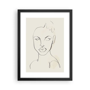 Poster in een zwarte lijst - Een overzicht van sensualiteit - 30x40 cm