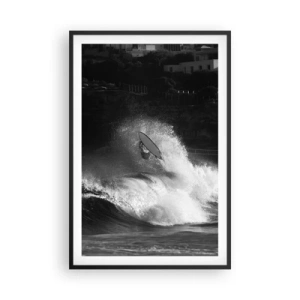 Poster in een zwarte lijst - Uitdaging aanvaard! - 61x91 cm