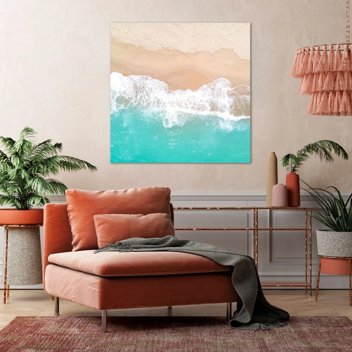 Schilderen op canvas - Een strelende aanraking - 50x50 cm