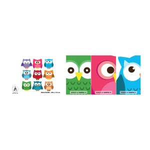 Fotobehang Monster Zelfklevend Deluxe Sticker - Anders zjn kan grappig zijn - Voor kinderen, Uil, Grafisch - 100x30 cm