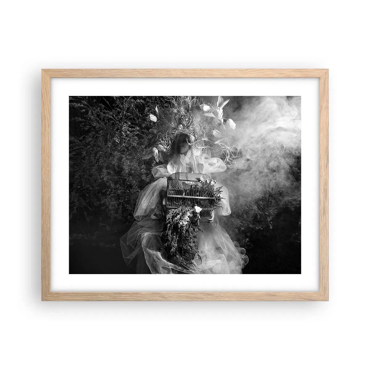 Een poster in een licht eiken lijst - Moeder zelf - Natuur - 50x40 cm