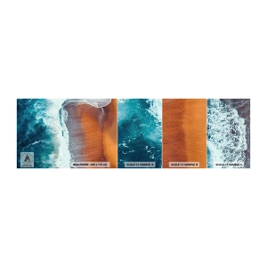 Fotobehang Staaltje Standard Eco - Aanraking van de oceaan - Strand, Zee, Water - 100x30 cm