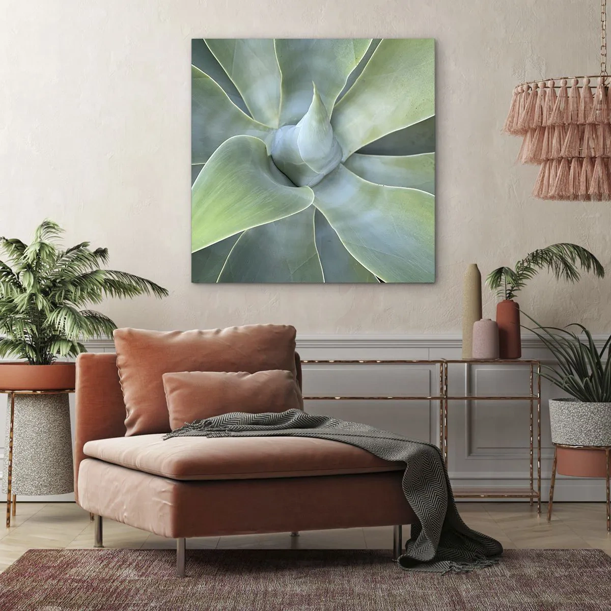 Schilderen op canvas - De geboorte van groen - 50x50 cm