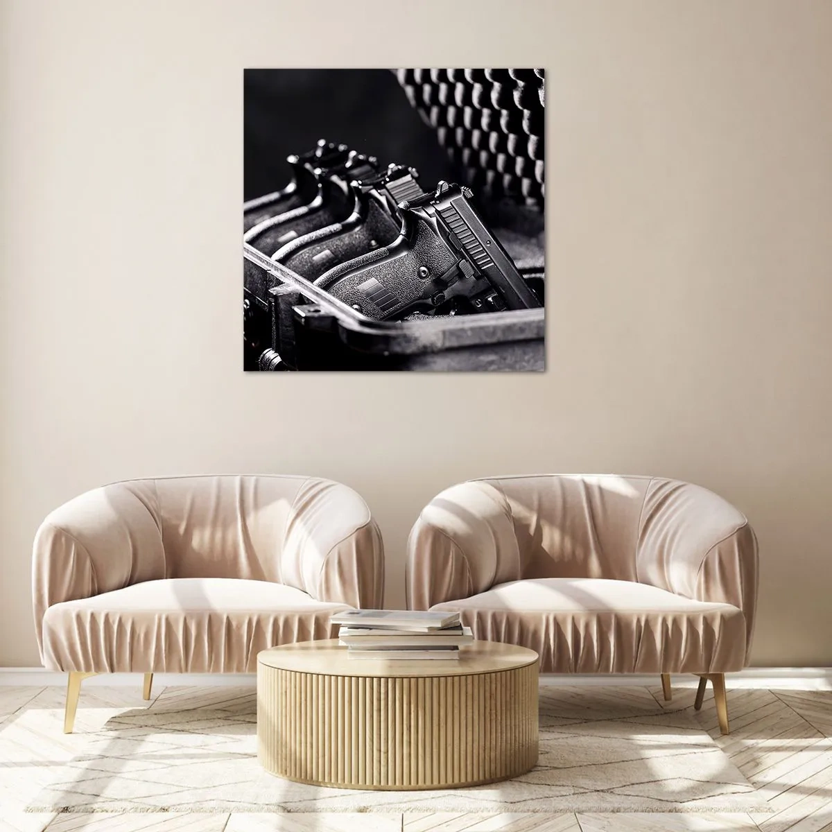 Schilderen op glas - Heren sport - 50x50 cm