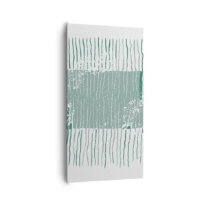 Schilderen op canvas - Mariene abstractie - 65x120 cm