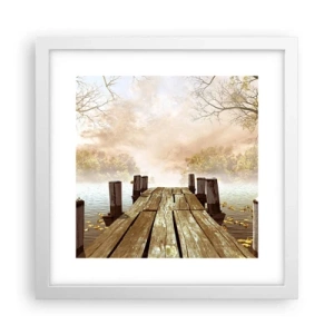 Poster in een witte lijst - Het milde verdriet van de herfst - 30x30 cm