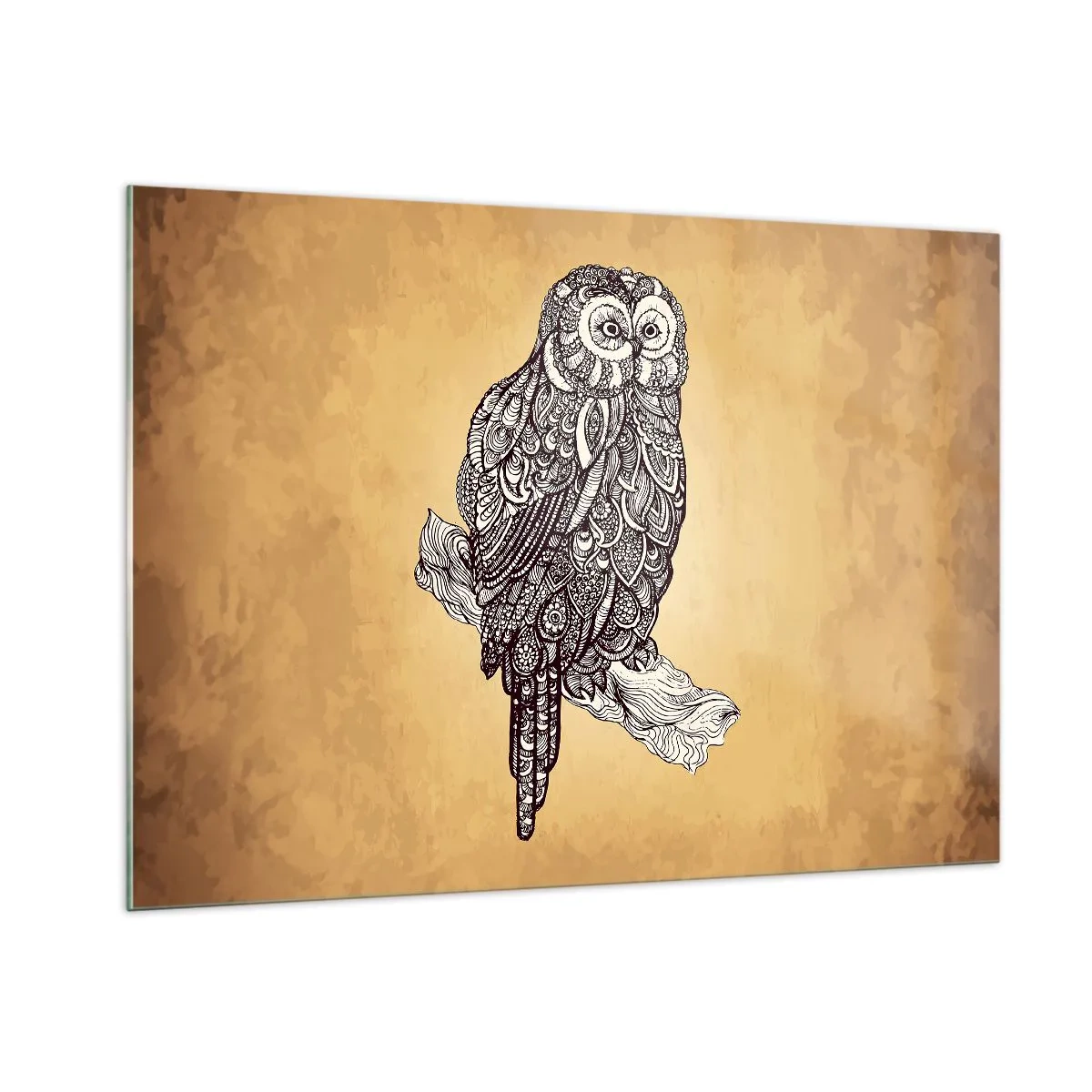 Schilderen op glas - Ingewikkelde ornamenten van wijsheid - 100x70 cm
