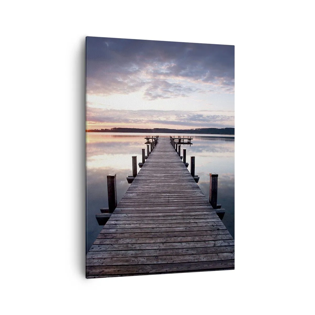 Schilderen op canvas - Een rustige grens tussen dag en nacht - 70x100 cm