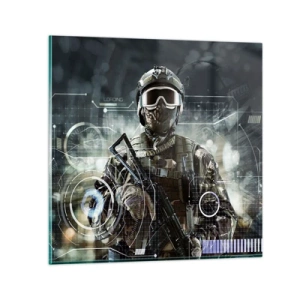 Schilderen op glas - Macht tot een macht verheven - 50x50 cm