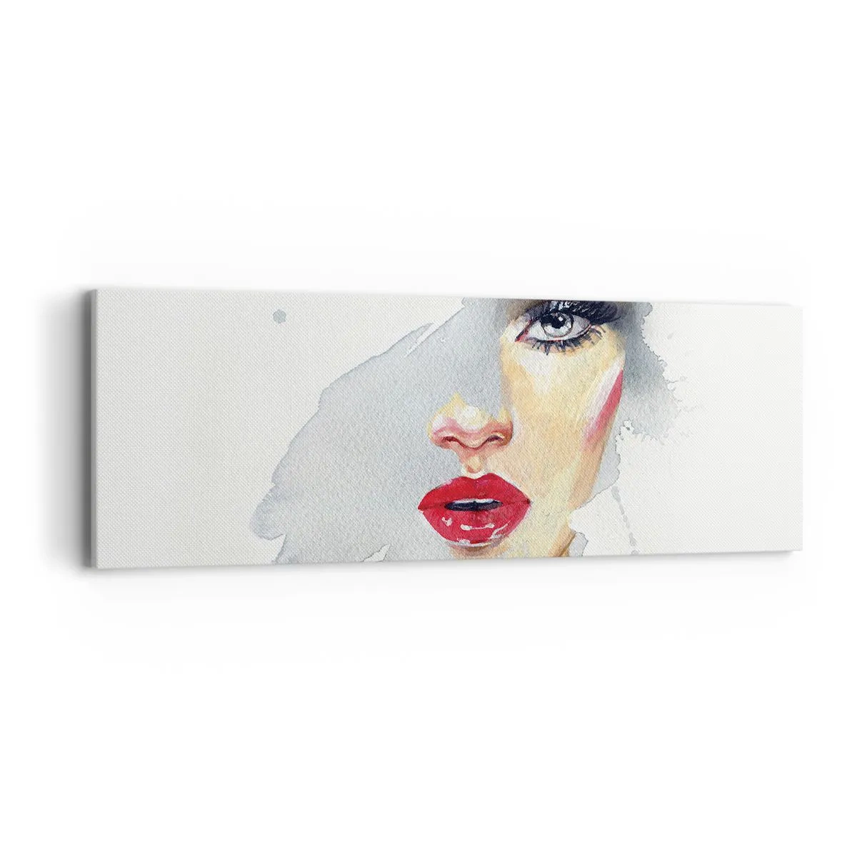 Schilderen op canvas - Weerspiegeld in een druppel water - 90x30 cm