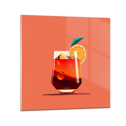 Schilderen op glas - Zomerse verfrissing - 30x30 cm