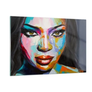 Schilderen op glas - Het is onmogelijk om je ogen af ​​te houden - 120x80 cm