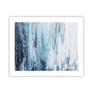 Poster - Blauwe ijspegels - 50x40 cm