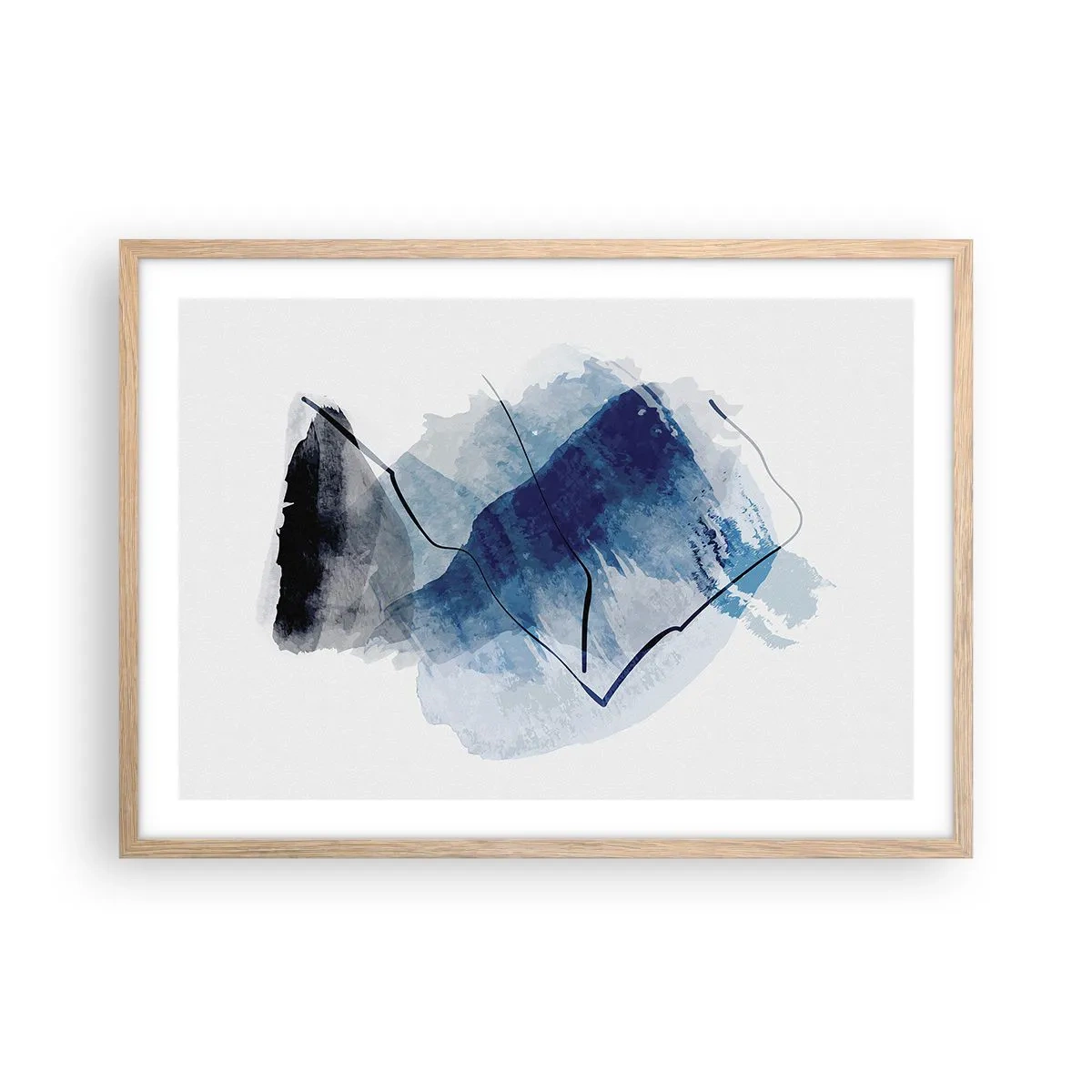 Een poster in een licht eiken lijst - Ijsberg - 70x50 cm