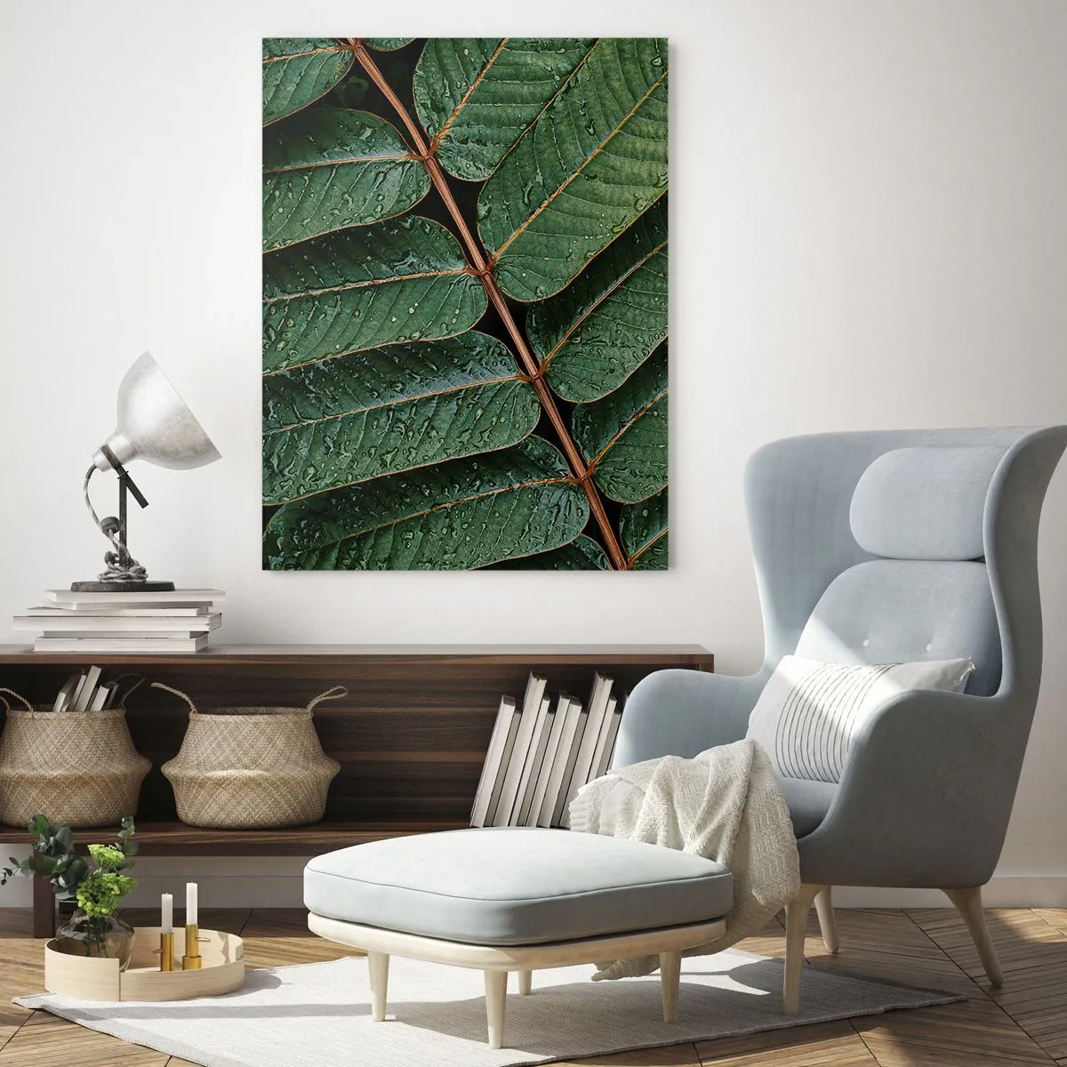 Schilderen op glas - In een groen ritme - 80x120 cm