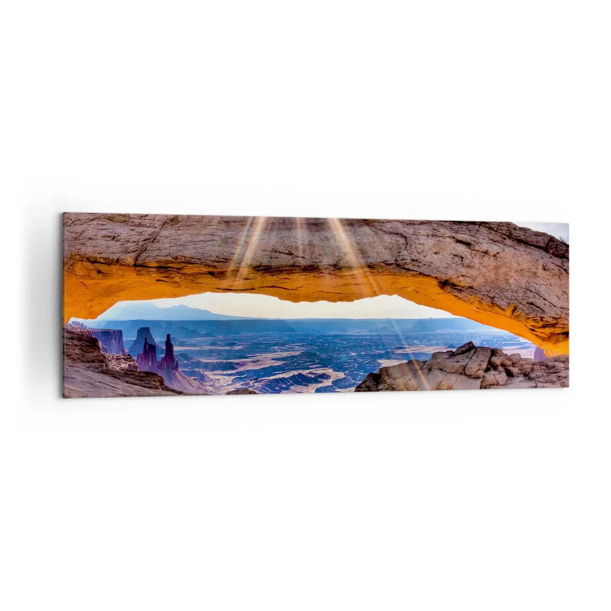 Schilderen op canvas - Door de rotspoort - 160x50 cm
