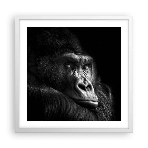 Poster in een witte lijst - En waar kijk je naar? - 50x50 cm