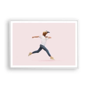 Poster in een witte lijst - Een snufje absurditeit - 100x70 cm